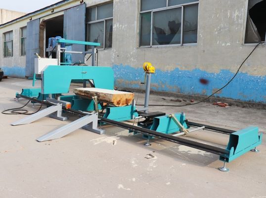 9HP Gasoline Engine Portable Horizontal Band Sawmill Diesel Mobile Band Sawmill