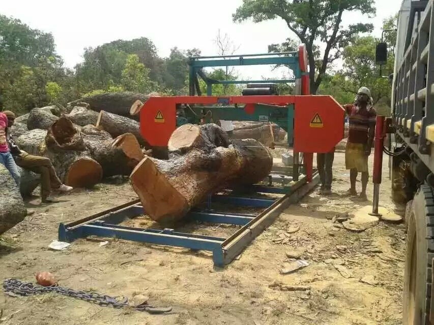 Portable band saw machines wood cutting horizontal band saw sawmill