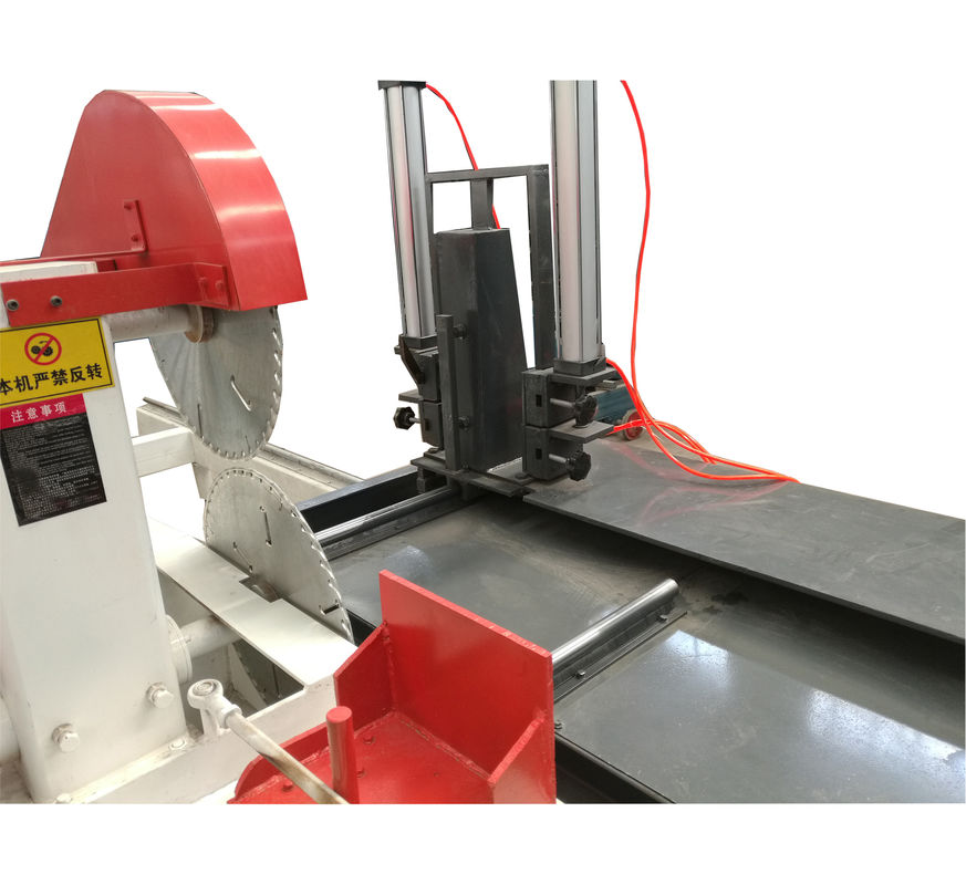 heavy duty twin blades saw mill log cutting circular rip saw  with log carriage computerised control