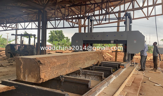 Dia 2500mm CNC Horizontale automatique de la scie à bande de bois machine à bande de scie pour la coupe de bois africain