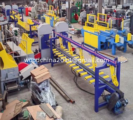 Travail du bois de haute précision tronc scié coupe du bois machines sciées à bande verticale jumelle
