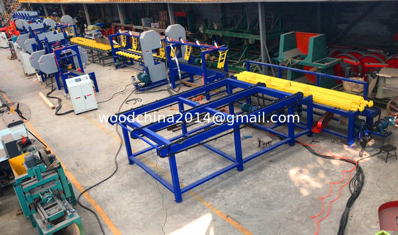 Ligne de scie à bois à sciure entièrement automatique Ligne de production de scie à bois verticale Machine de coupe de bois