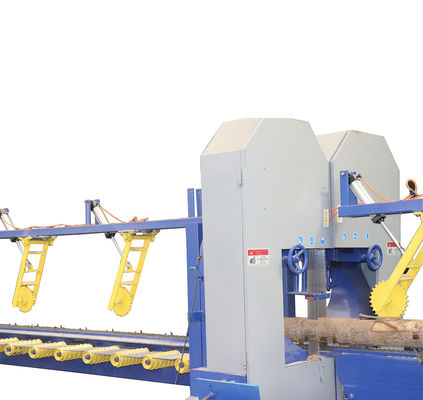 La bande verticale de coupure en bois a vu la chaîne de production verticale jumelle de scierie de bande, grande verticale de moteur a vu