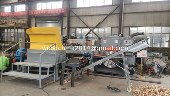 Machine de broyage de palettes de bois compactes, déchiqueteuse de palettes avec aimant pour l'industrie domestique