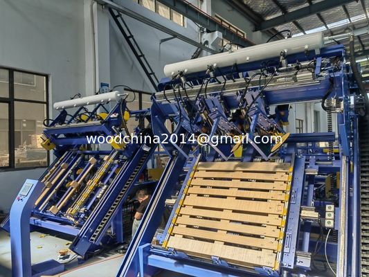 machine automatique de montage de palettes à stringer euro blocs de sciure de palettes machine de clôture de palettes EURO machine de clôture de palettes de bois