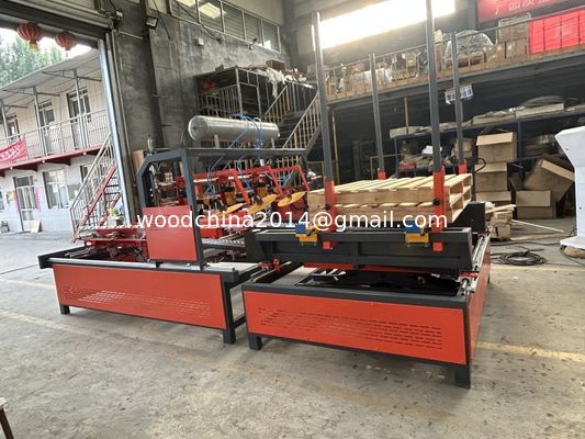Machines à clous automatiques de palettes de bois pour fabriquer des palettes en bois