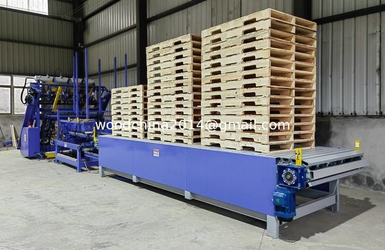Plateforme de stockage automatique en ligne de palettes de bois, Plateforme de transport de palettes de bois