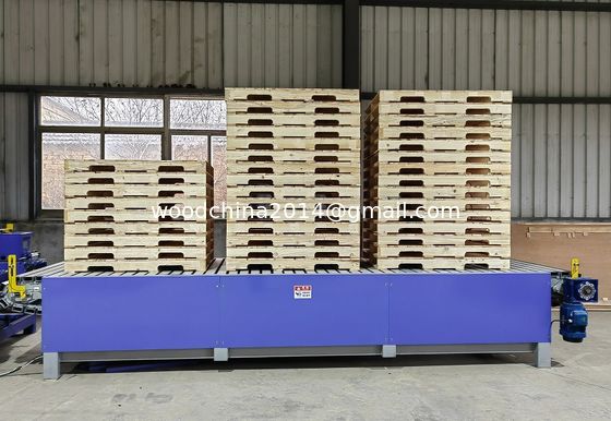 Plateforme de stockage automatique en ligne de palettes de bois, Plateforme de transport de palettes de bois