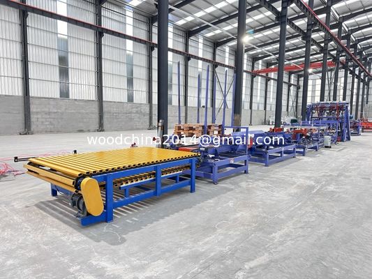 Ligne de production automatique de clôture de palettes en bois Euro Block Ligne automatique pour la machine de fabrication de palettes européennes