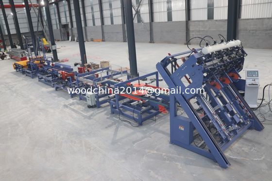 Euro Wood Block Pallet Making Machine 4 Système d'assemblage de clous de palettes à cordes avec emboutissage
