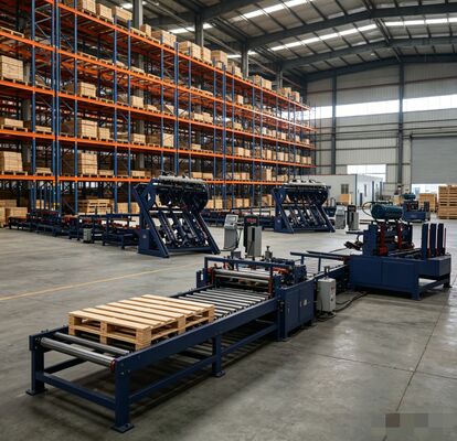 Ligne de production automatique de palettes en bois européennes EPAL à haute efficacité | Capacité de 50-80 pièces/h