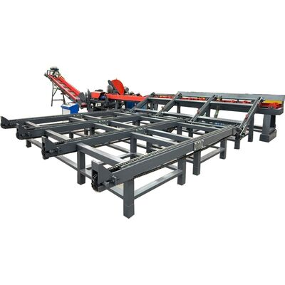 Processeur hydraulique de bois de chauffage de 50 tonnes, de grande capacité, avec un diamètre maximal de 600 mm et un flux de travail entièrement automatisé sur la chaîne de montage